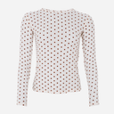 Black Colour BCJennie Dotted Mesh Blouse Cream