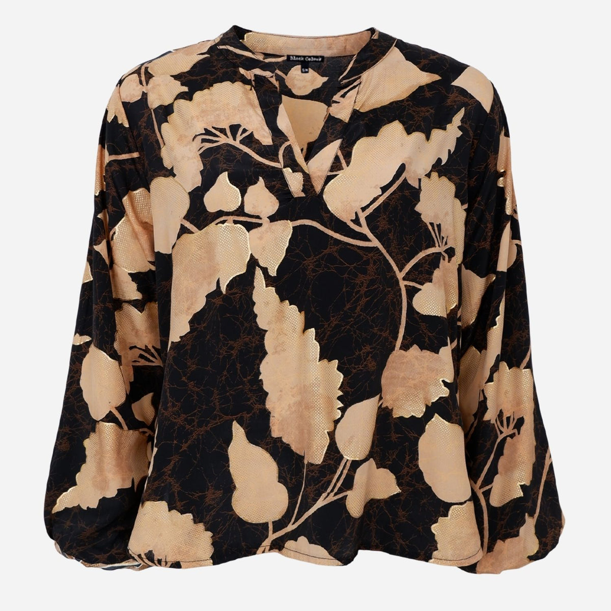 Black Colour BCLuna Blouse Fall Leaf