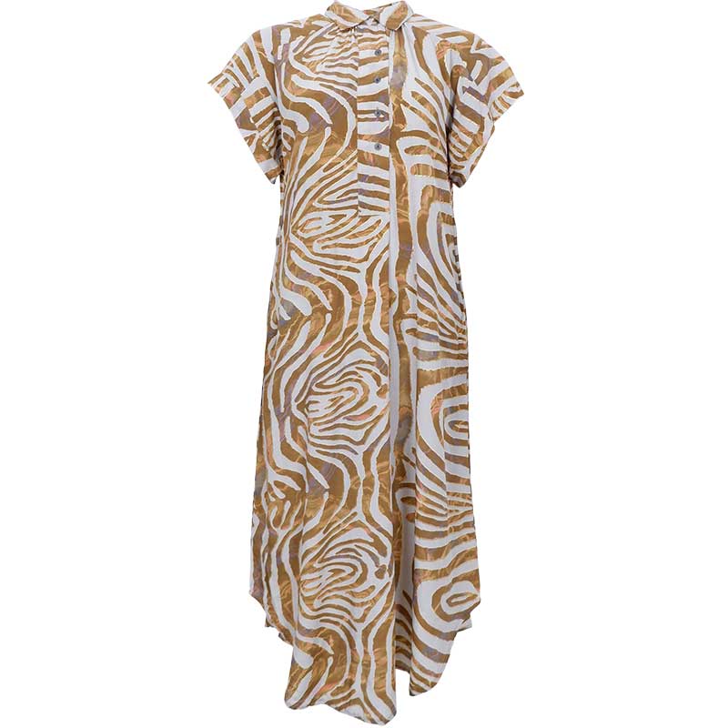 Black Colour BCLuna Molly SS Dress Blue Zebra