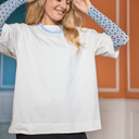 Black Colour BCMay Big Tee Off White