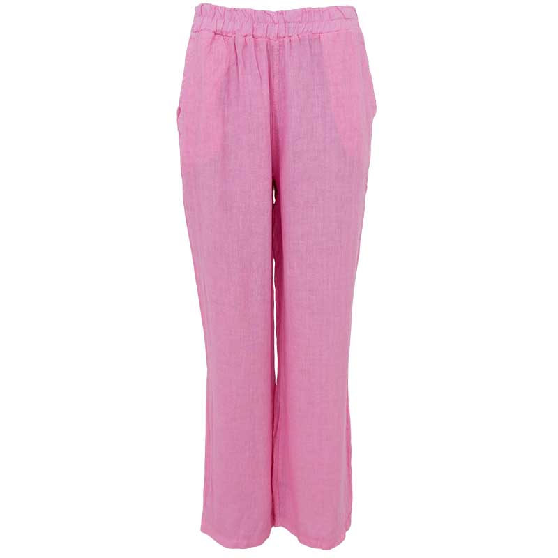 Black Colour BCMelina Wide Linen Pant Pink - J BY J Fashion