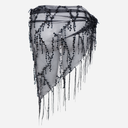 Black Colour BCNita Triangle Sequin Scarf Black