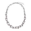 Black Colour BCOrion Necklace Silver Coloured - J BY J Fashion