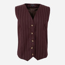 Black Colour BCOxford Loose Vest Coffee