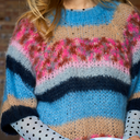 Black Colour BCSophie Striped Jumper Blue Multi