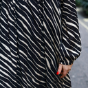 Black Colour BCStella Pleat Tunic Dress Black Zebra