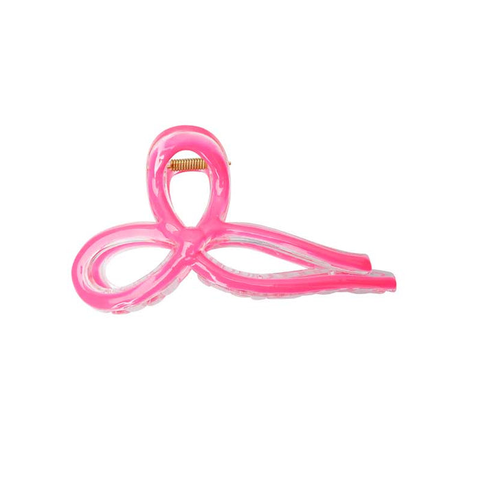 Black Colour BCYade Bow Hair Claw Pink - J BY J Fashion