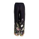 Black Colour BCZennia Pant Black Flower