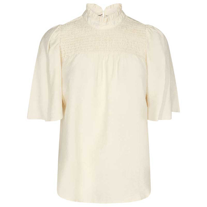 CO COUTURE CALLUMCC SMOCK FLOW BLOUSE OFF WHITE-J BY J Fashion