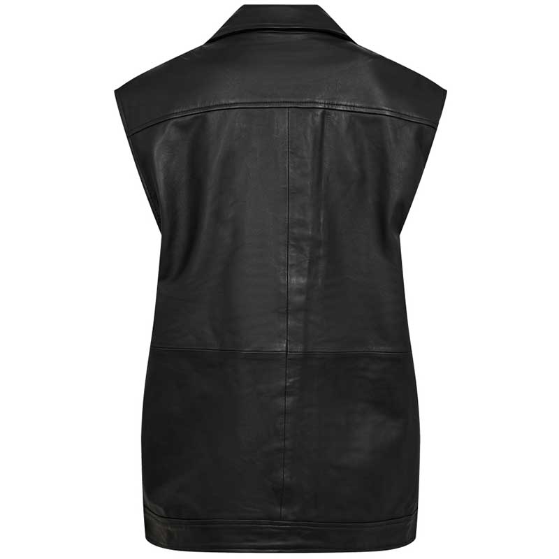 CO COUTURE PHOEBECC LEATHER BIKER VEST SORT