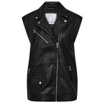 CO COUTURE PHOEBECC LEATHER BIKER VEST SORT