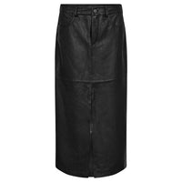 CO COUTURE PHOEBECC LEATHER SLIT SKIRT SORT