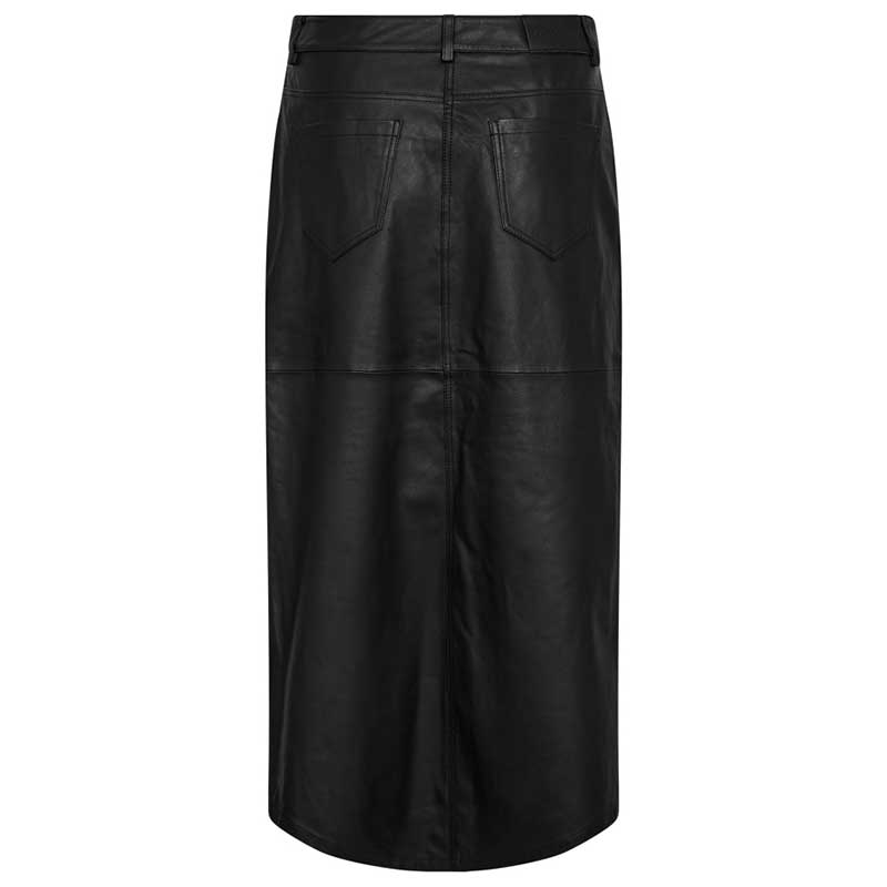 CO COUTURE PHOEBECC LEATHER SLIT SKIRT SORT