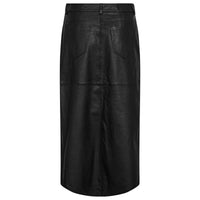 CO COUTURE PHOEBECC LEATHER SLIT SKIRT SORT