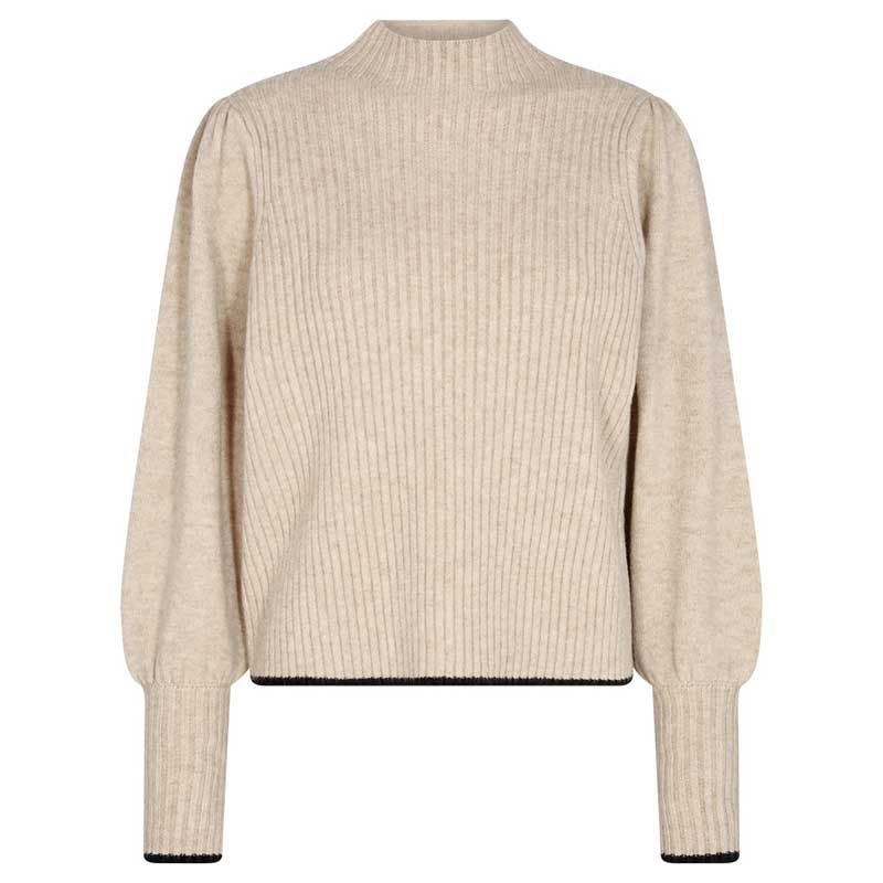 CO COUTURE ROWCC PUFF RIB KNIT SAND