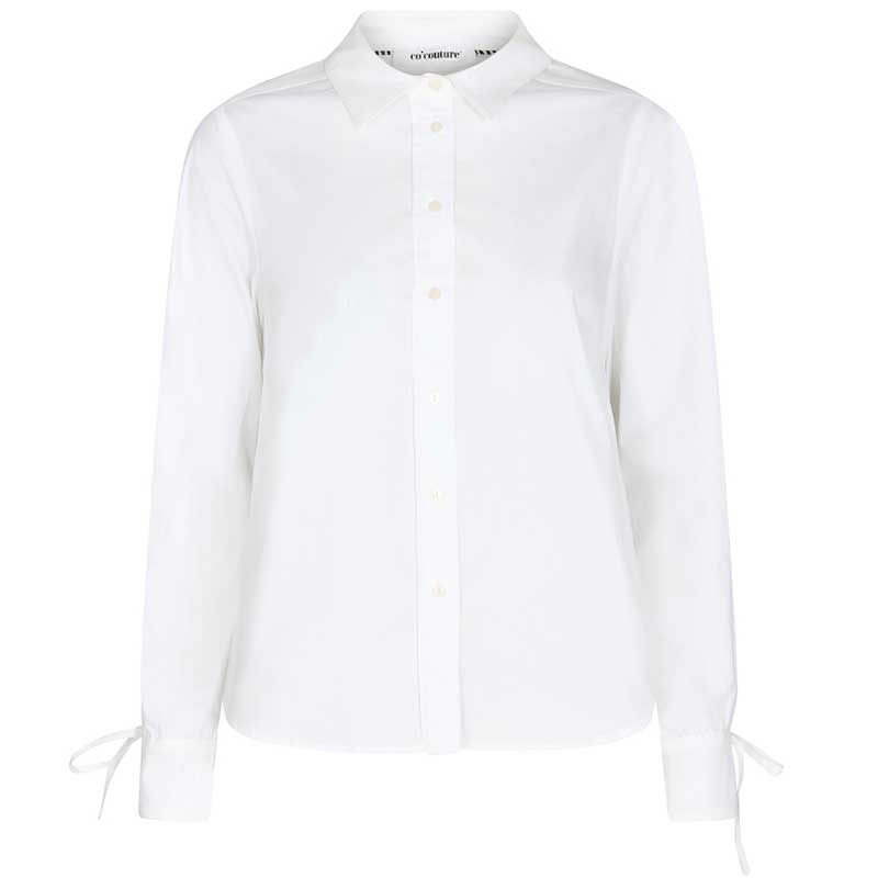 CO COUTURE SANDYCC FRILL SLEEVE SHIRT HVID - J BY J Fashion