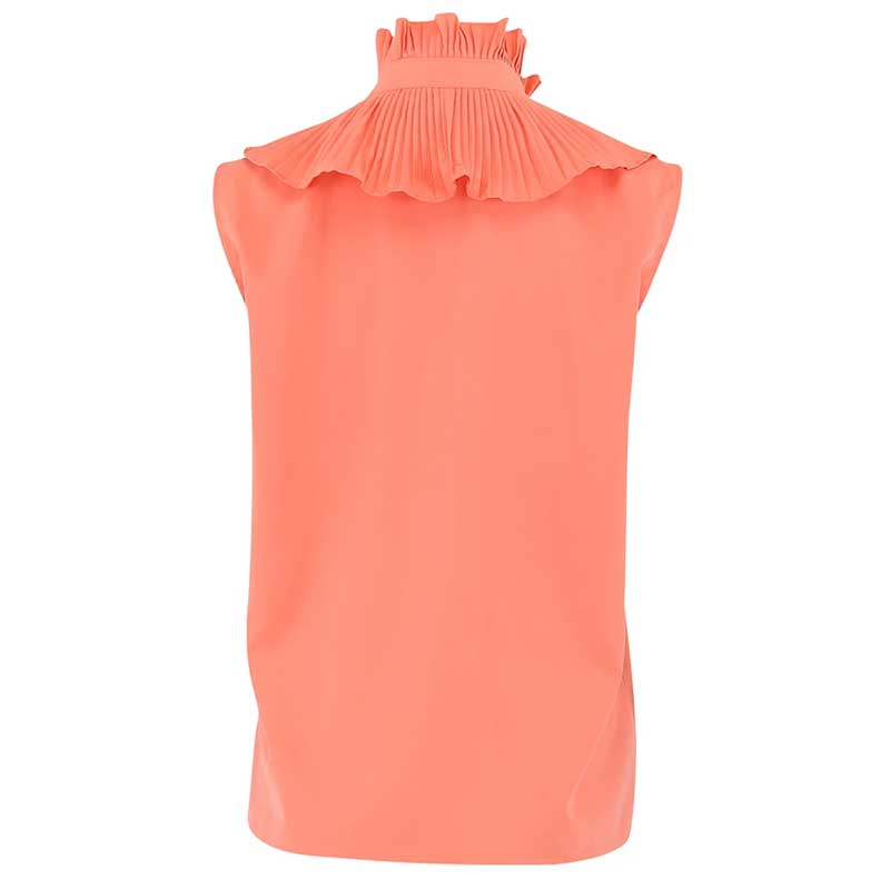 CONTINUE 14126 PERNILLE PLISSE TOP ORANGE