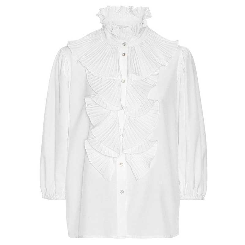 CONTINUE 14162 PERNILLE 3/4 SLEEVE SHIRT HVID