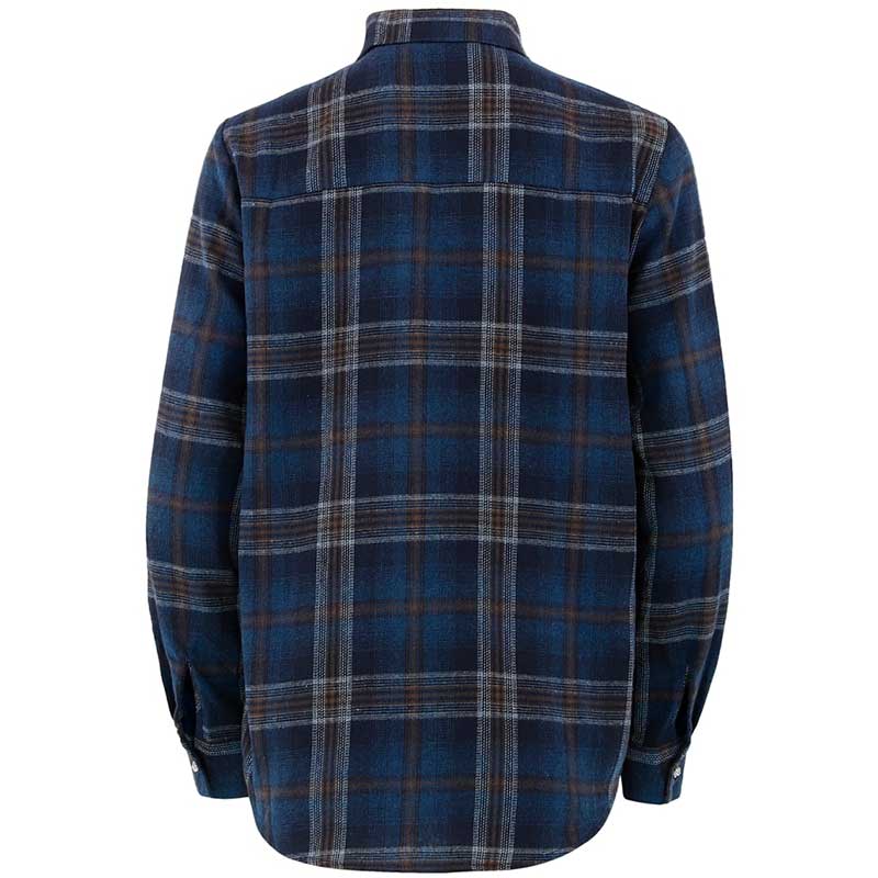 CONTINUE TERESE CHECK SHIRT NAVY