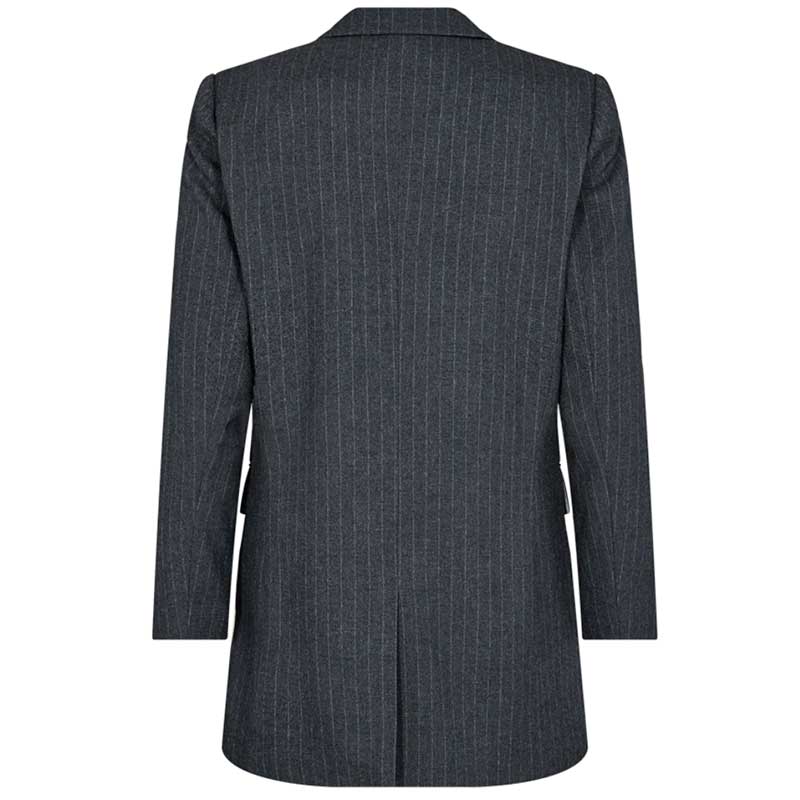 COPENHAGEN MUSE CMTAILOR PINSTRIPE LONG BLAZER MØRKEGRÅ