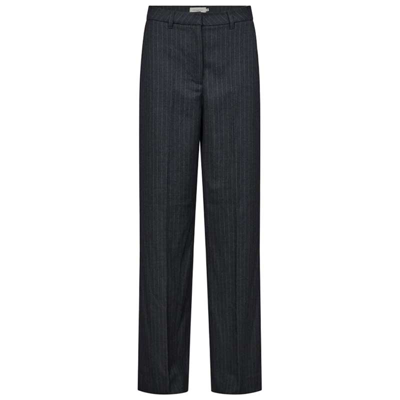 COPENHAGEN MUSE CMTAILOR PINSTRIPE WIDE PANTS MØRKEGRÅ