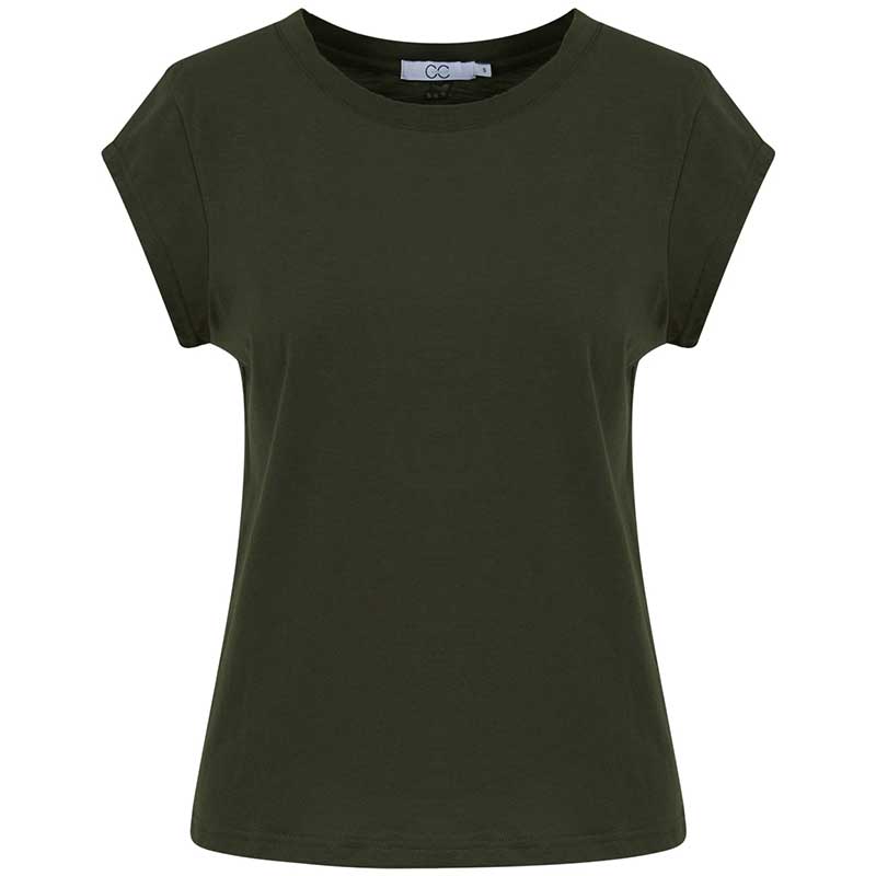 COSTER COPENHAGEN CCH1100 BASIC T-SHIRT 486 MØRKEGRØN - J BY J Fashion