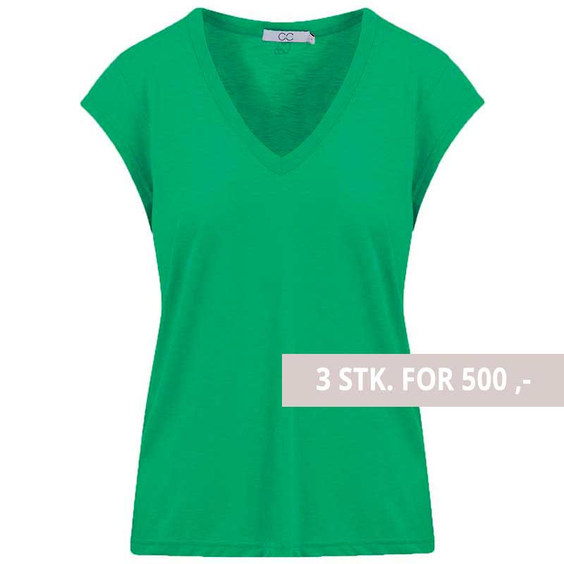 COSTER COPENHAGEN CCH1101 V-NECK T-SHIRT 2 GRØN