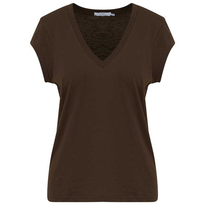 COSTER COPENHAGEN CCH1101 V-NECK T-SHIRT 339 BRUN-J BY J Fashion