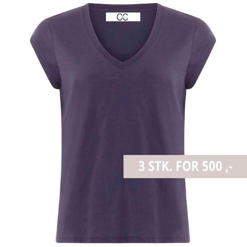 COSTER COPENHAGEN CCH1101 V-NECK T-SHIRT 502 NAVY - J BY J Fashion