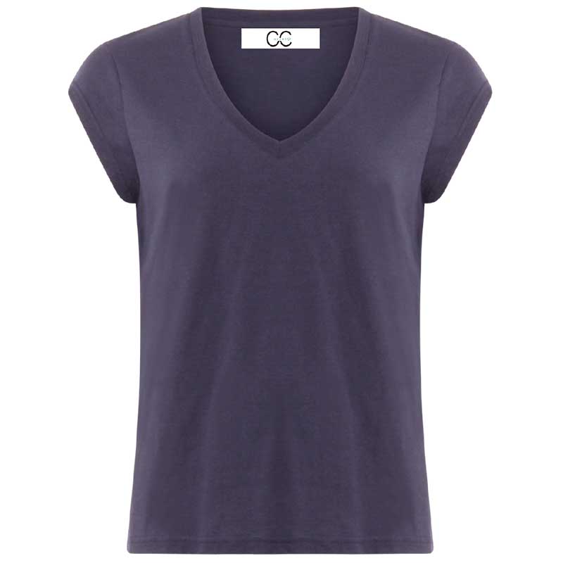 COSTER COPENHAGEN CCH1101 V-NECK T-SHIRT 502 NAVY - J BY J Fashion