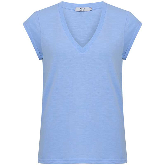 COSTER COPENHAGEN CCH1101 V-NECK T-SHIRT 588 LYSEBLÅ - J BY J Fashion