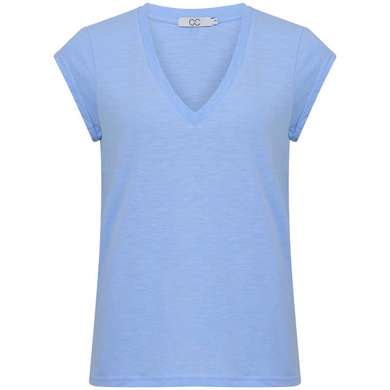 COSTER COPENHAGEN CCH1101 V-NECK T-SHIRT 588 LYSEBLÅ