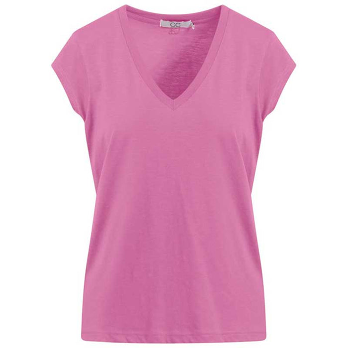 COSTER COPENHAGEN CCH1101 V-NECK T-SHIRT 644 LYSERØD-J BY J Fashion