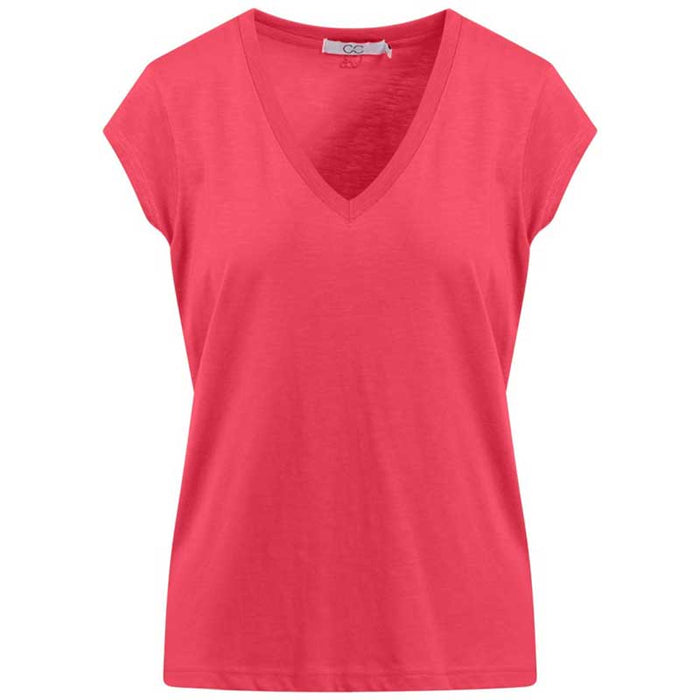 COSTER COPENHAGEN CCH1101 V-NECK T-SHIRT 659 PEACH-J BY J Fashion