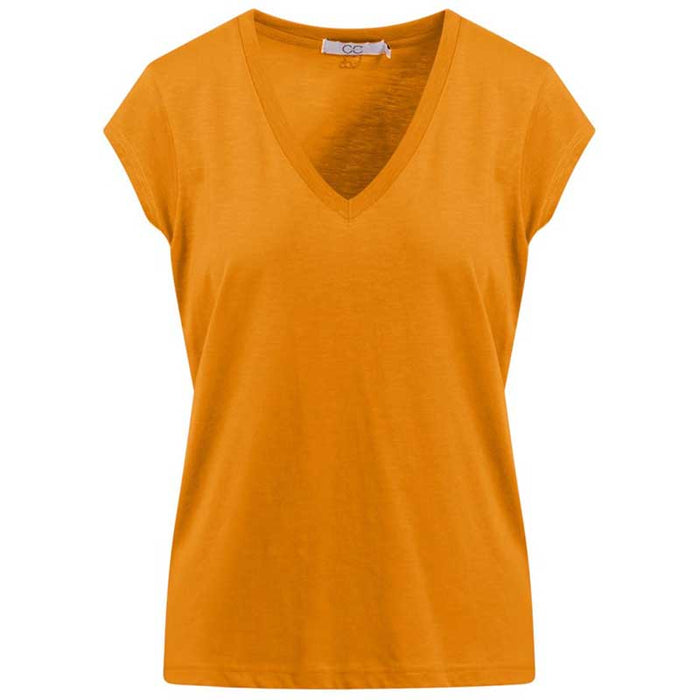 COSTER COPENHAGEN CCH1101 V-NECK T-SHIRT 703 ORANGE - J BY J Fashion