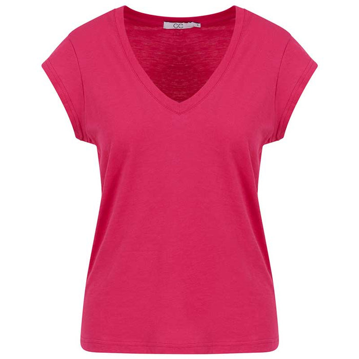 COSTER COPENHAGEN CCH1101 V-NECK T-SHIRT 740 PINK-J BY J Fashion