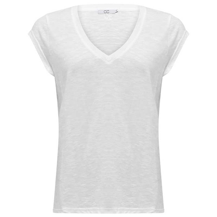 COSTER COPENHAGEN CCH1101 V-NECK T-SHIRT HVID-J BY J Fashion