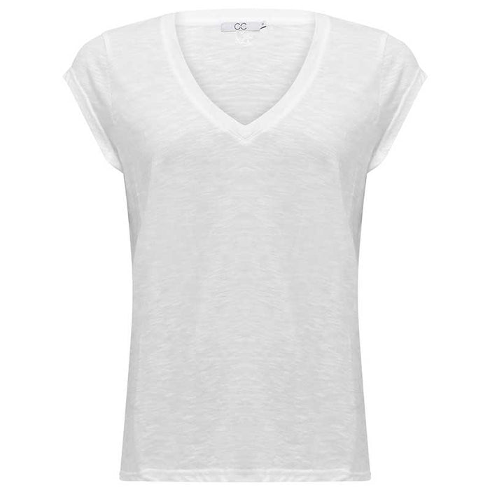 COSTER COPENHAGEN CCH1101 V-NECK T-SHIRT HVID - J BY J Fashion