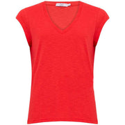 COSTER COPENHAGEN CCH1101 V-NECK T-SHIRT RØD - J BY J Fashion