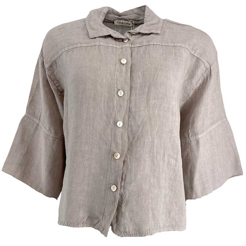 Cabana Living Hyachint S-C0045 Linen Shirt Sand - J BY J Fashion