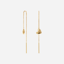 Camille Brinch Sparkly Heart Earlines Gold
