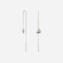 Camille Brinch Sparkly Heart Earlines Silver