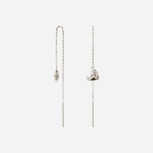 Camille Brinch Sparkly Heart Earlines Silver