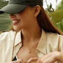 Camille Brinch Heart Sparkly Necklace Gold