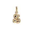 Camille Brinch Letter Puffer Charm S Guld
