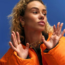 Camille Brinch Link Puffer Necklace Guld