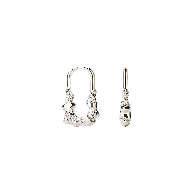 Camille Brinch Lumina Contrast Earrings Sølv