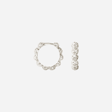 Camille Brinch Medium Dots Hoops Silver - J BY J Fashion