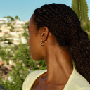 Camille Brinch Medium Heart Crush Hoops Gold