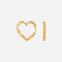 Camille Brinch Medium Heart Crush Hoops Gold